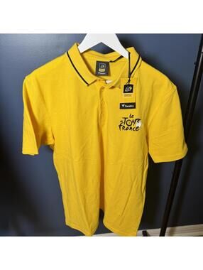 Tour de France Yellow Polo Shirt Fanatics Official Cotton Cycling XL NWT